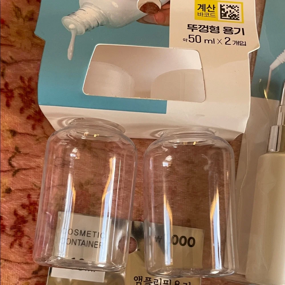 Assorted Travel TSA Compliant Cosmetic Bottles and Droppers Set